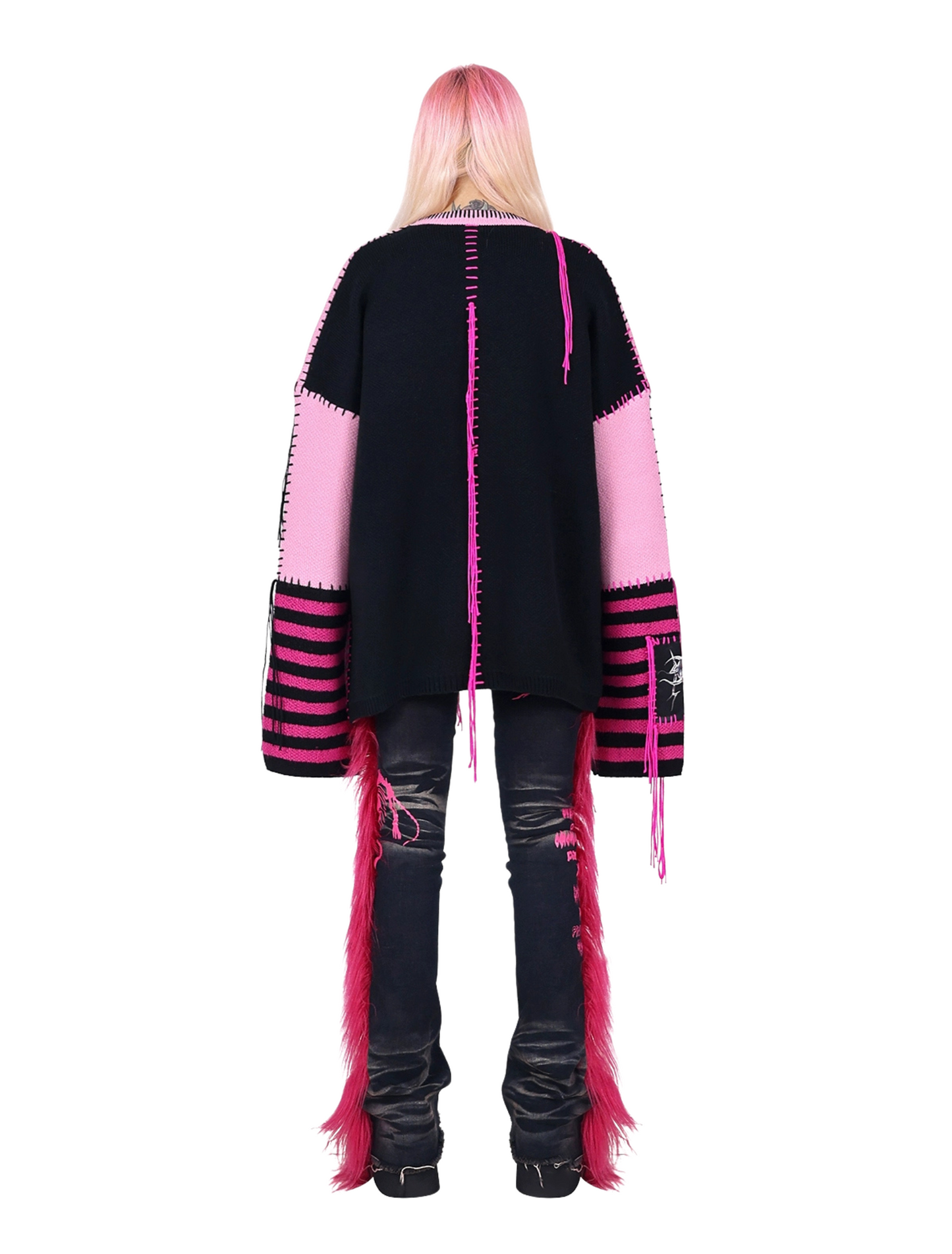 Pink Patch Punk Sweater Unisex
