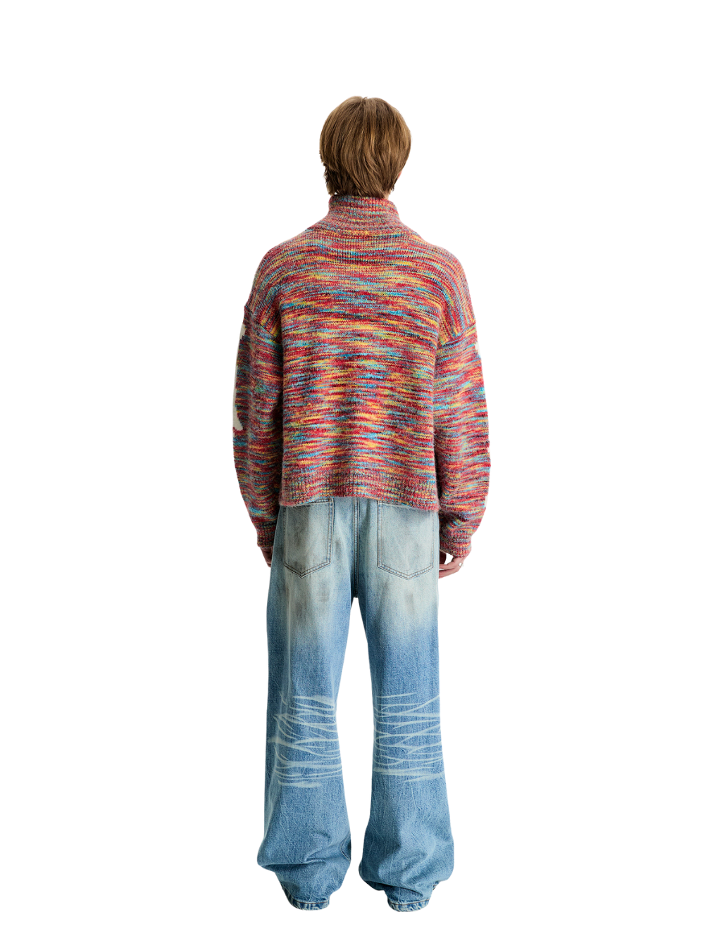 Candy Color Skeleton Knit Sweater Unisex