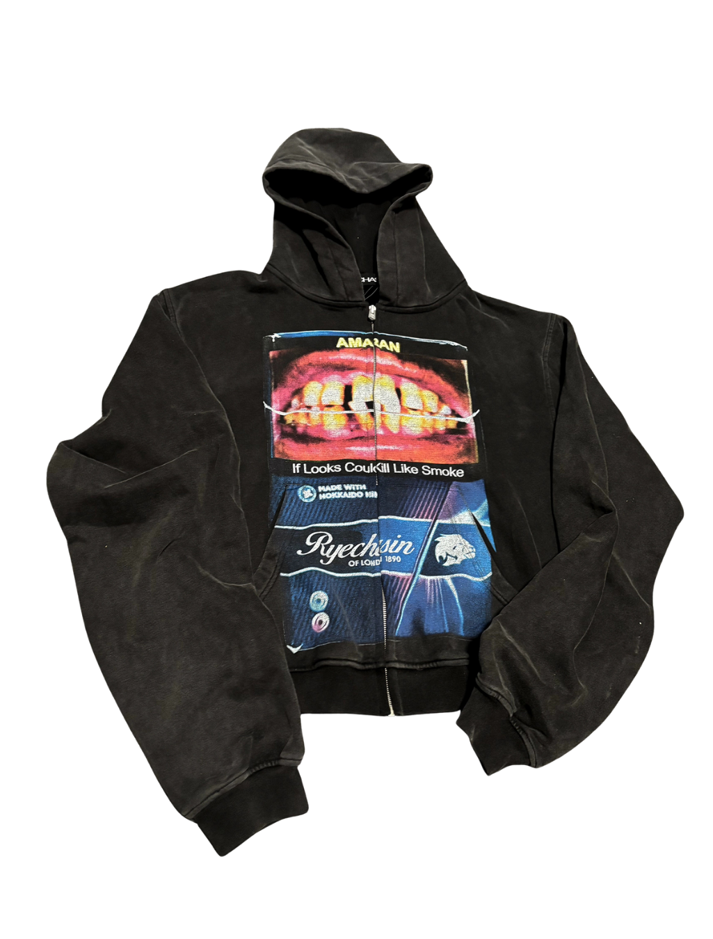 Washed Black Slim Hoodie