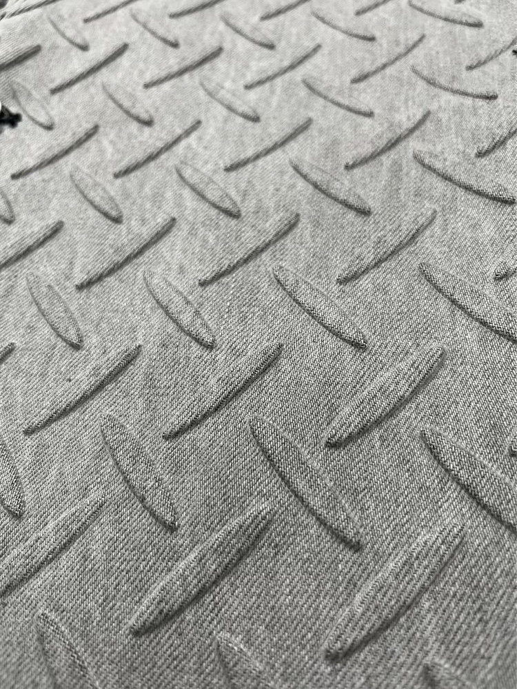 Grey Deconstructed Knee Length Denim Pants