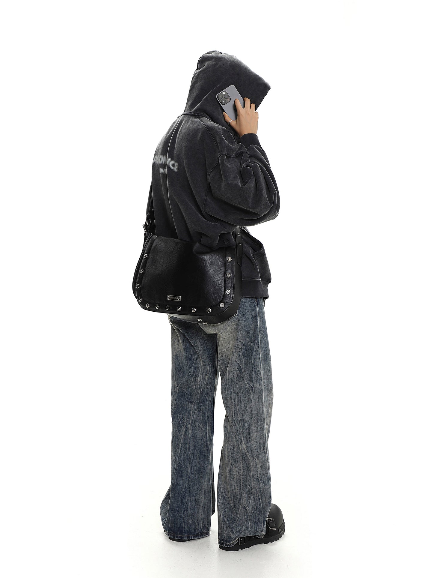 Blur Pattern Zip-Up Hoodie