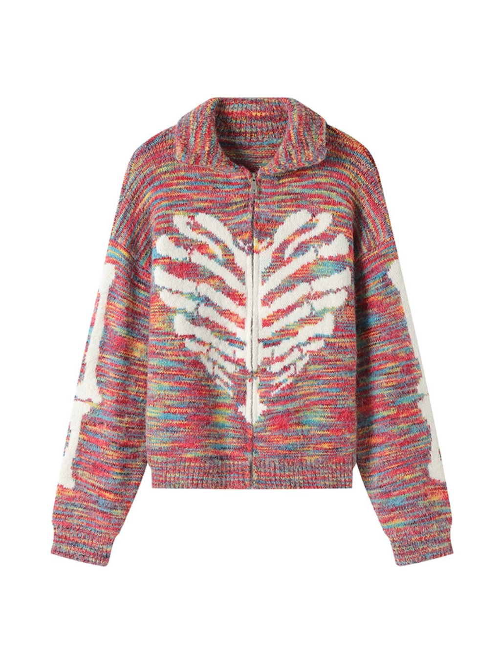 Candy Color Skeleton Knit Sweater Unisex