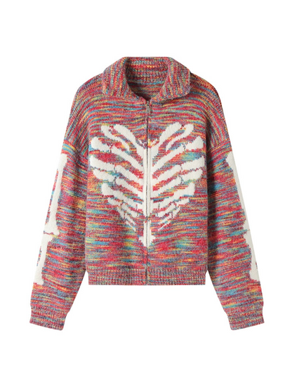 Candy Color Skeleton Knit Sweater Unisex