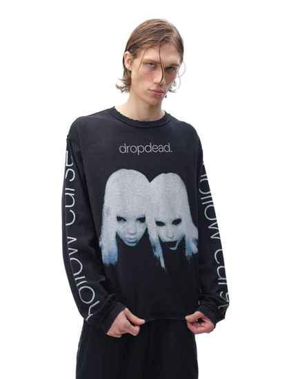 Dark Metal Reverse Seam Wide Long Sleeves