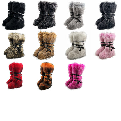 Mid-leg riveted boots fried street  boots