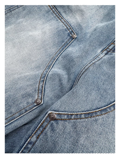 Runway Grey Deconstructed Knee Length Jeans