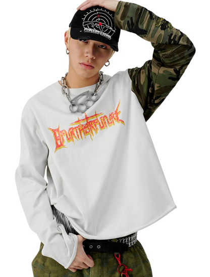 Camouflage Print Long Sleeve T-Shirt Unisex