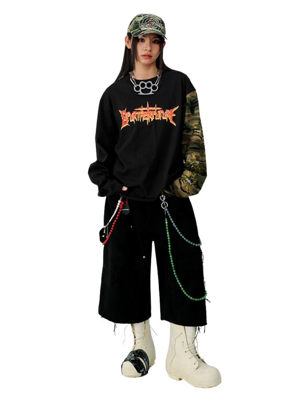 Camouflage Print Long Sleeve T-Shirt Unisex