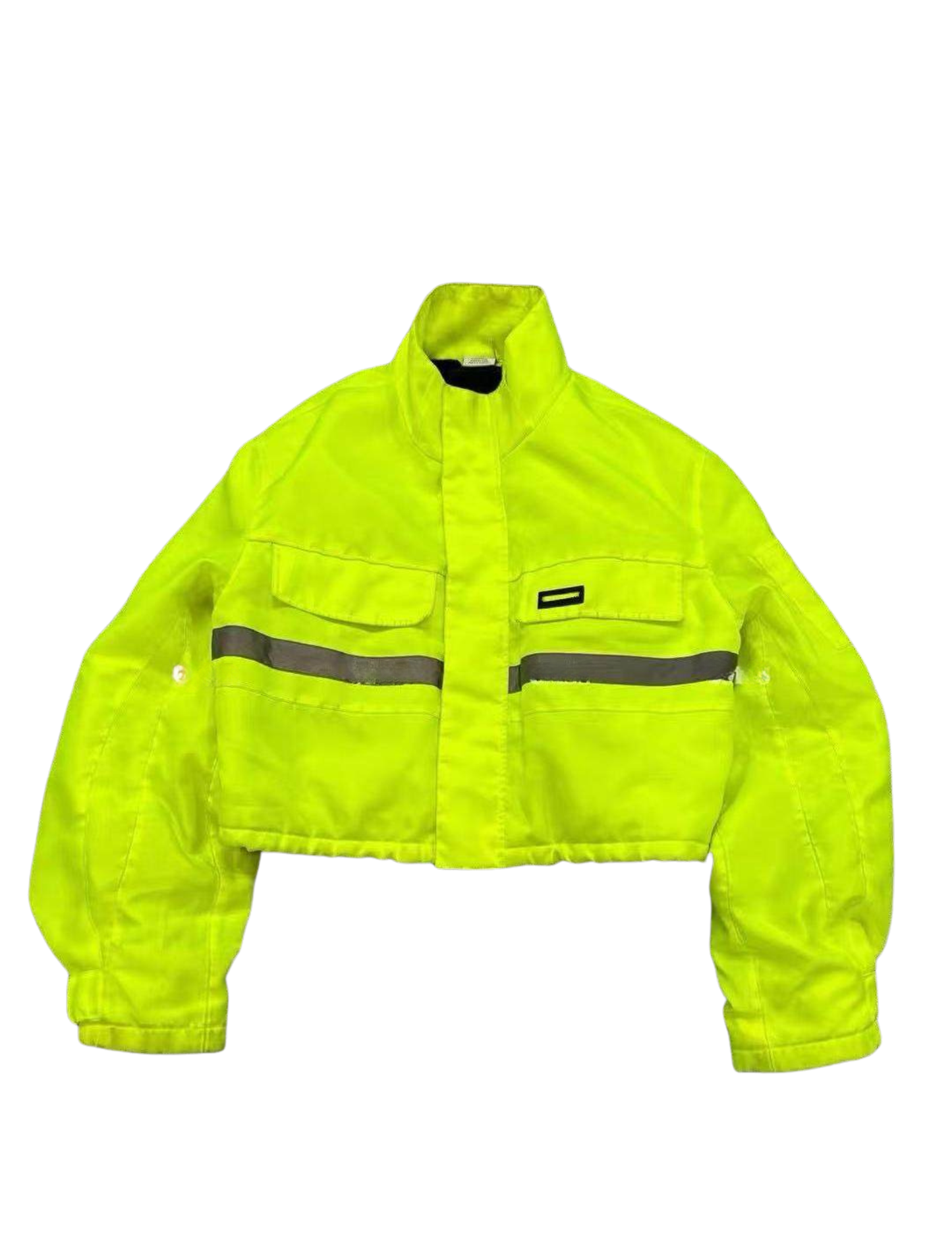Fluorescent Green Reflective Cotton Jacket