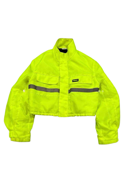 Fluorescent Green Reflective Cotton Jacket