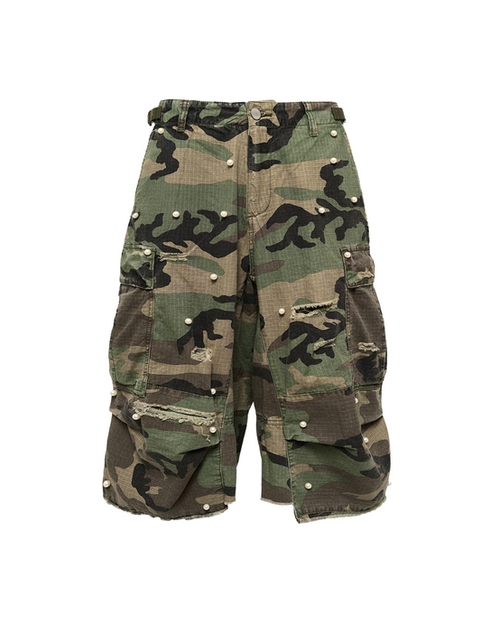 Camo Cropped Work Pants