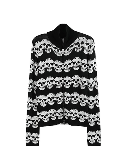 Skull Stripe Jacquard Jacket