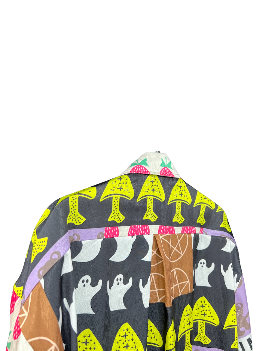 Patchwork Print Long Sleeve Shirt