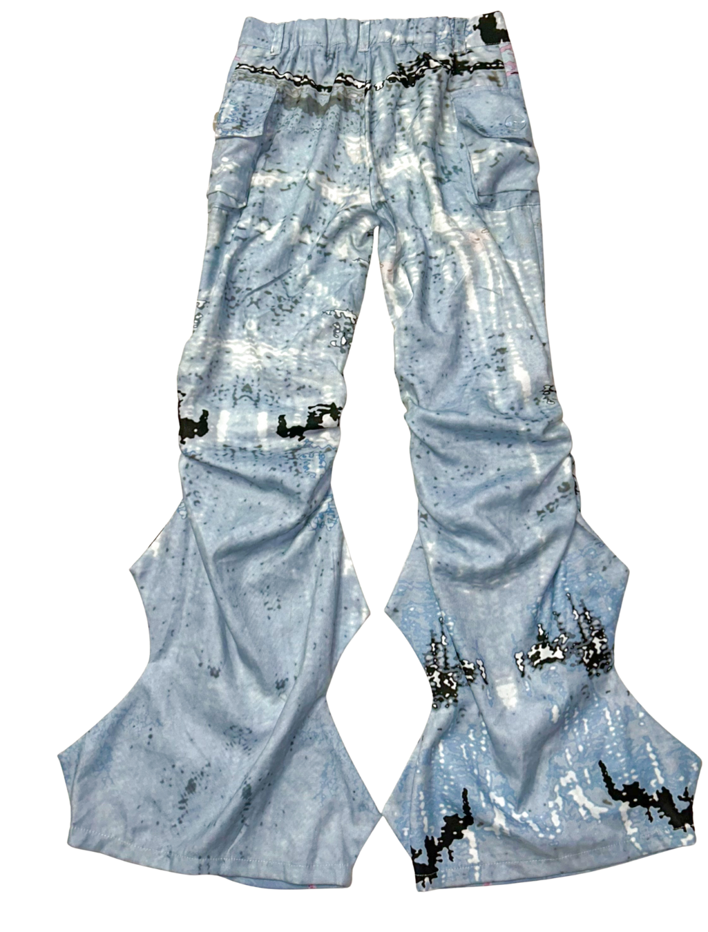 Washed Tie-Dye Stacked Jeans