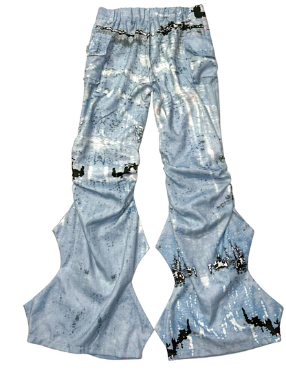 Washed Tie-Dye Stacked Jeans