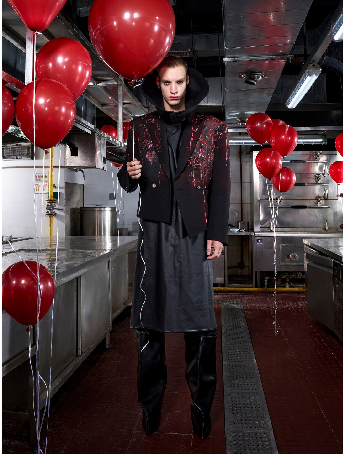 Wax Drip Irregular Blazer