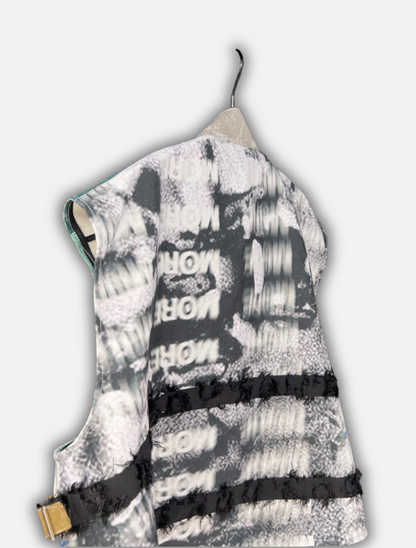 Denim Zip No-SleeveVest