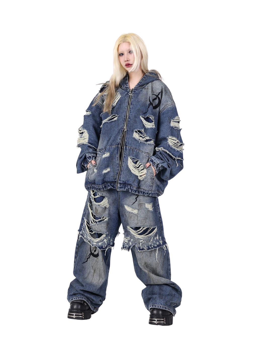 Distressed Denim Jacket