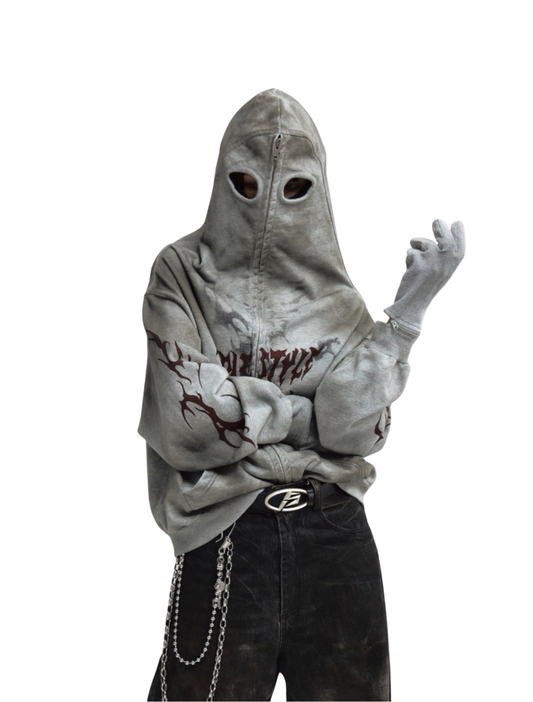 Dirty Dye Hoodie / Mask & Gloves