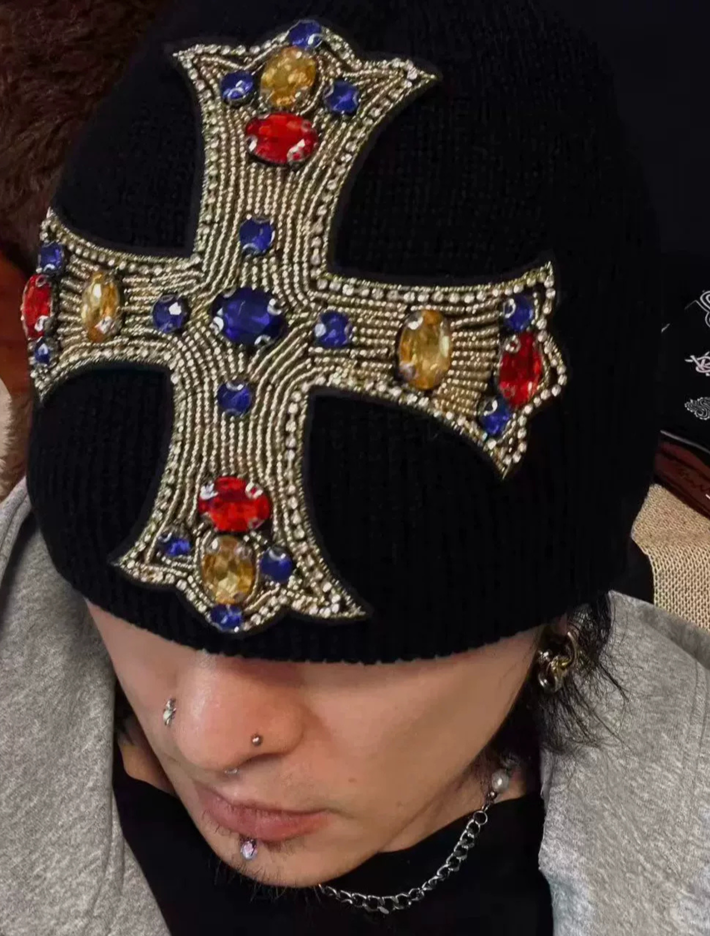 Street retro street gothic fashion knitted hat