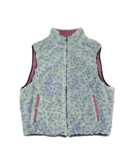 Leopard Print Reversible Cotton Vest Unisex