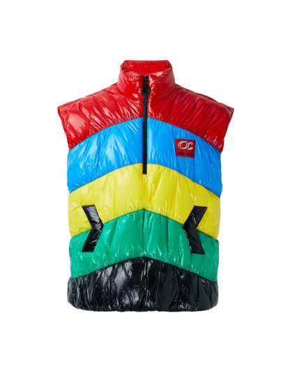 Multicolor Quilted Panel Vest Men