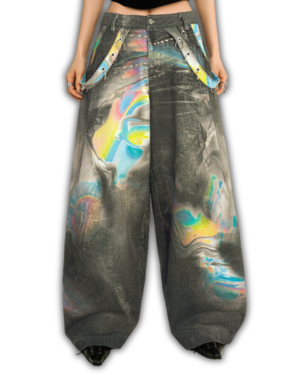 Gradient Wide-Leg Jeans