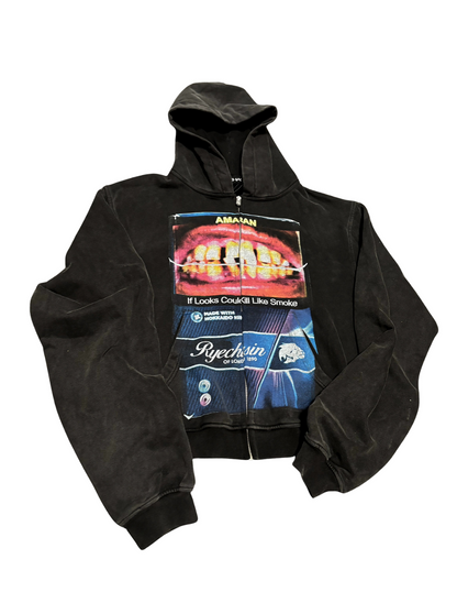 Washed Black Slim Hoodie