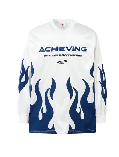 Flame Embroidery Jersey long-sleeve