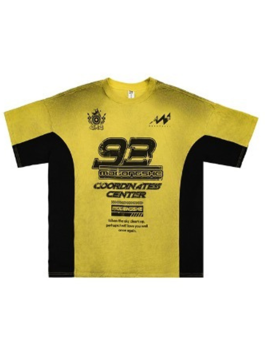 Spliced Dirty-Dye T-Shirt