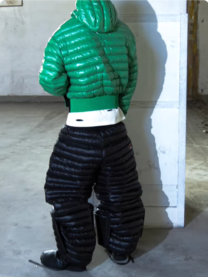 SANSLAWS puff cotton trousers