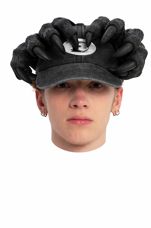 Washed Alien Claw Graphic Baseball Cap
