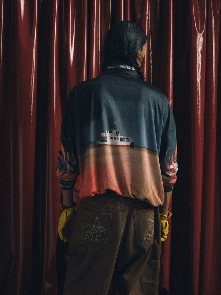 Red Full Print Jersey T-Shirt Unisex