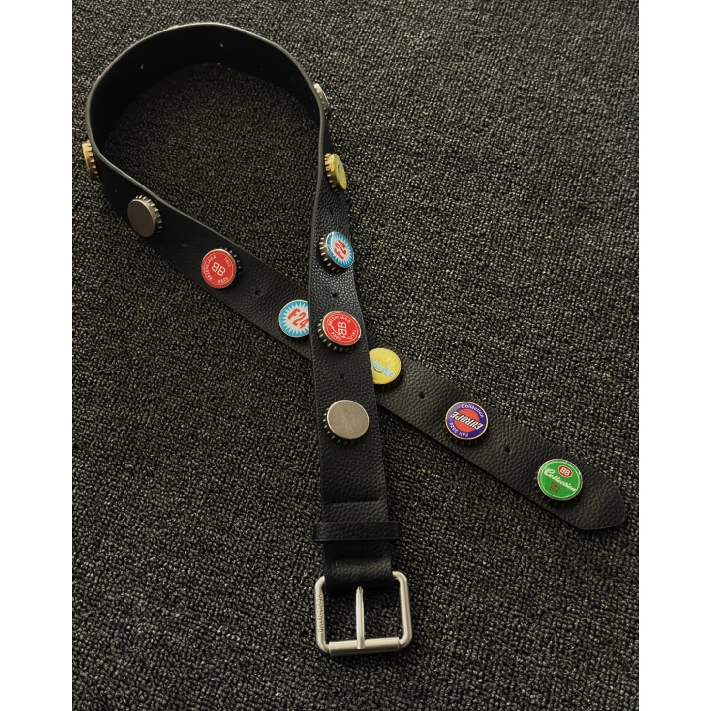 ironworks show beer bottle cap belt design sense unisex belt metal fashion item