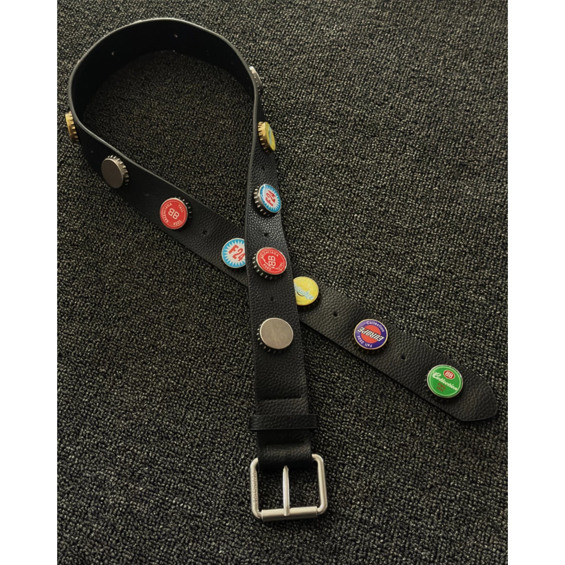 ironworks show beer bottle cap belt design sense unisex belt metal fashion item