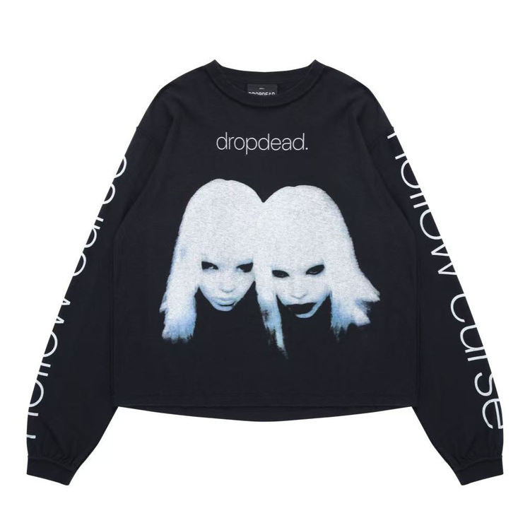 Dark Metal Reverse Seam Wide Long Sleeves