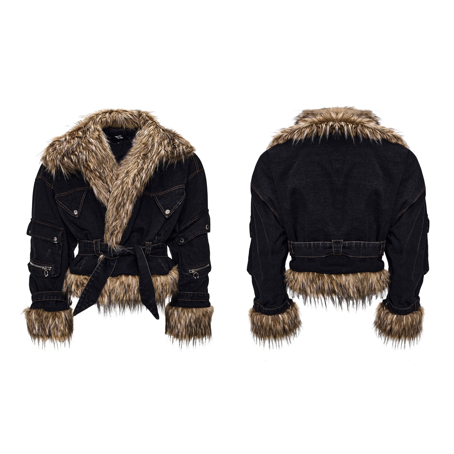 Denim Jacket Men's Winter Silhouette Bat Sleeve Jacket