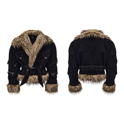 Denim Jacket Men's Winter Silhouette Bat Sleeve Jacket