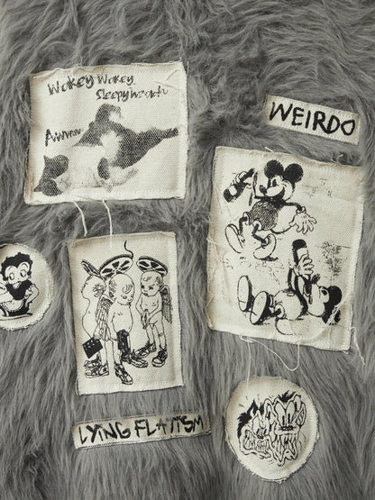 Hooded Faux-Mink Knitted Sweater