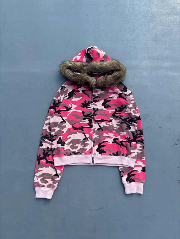 Detachable Collar Zip Loose Jacket