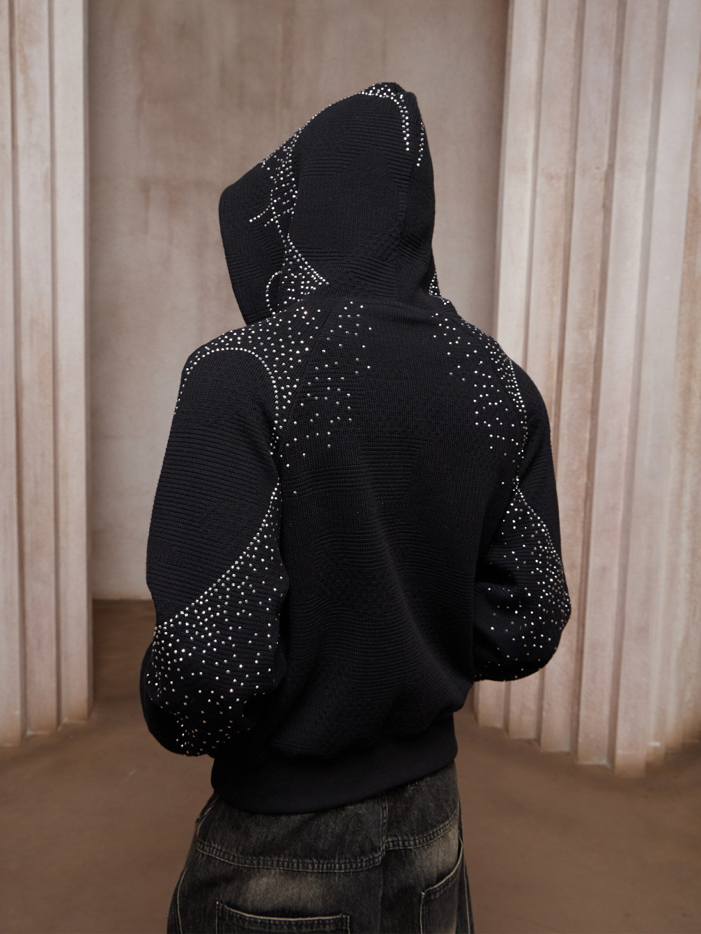 Dream Core Rhinestone Zip Hoodie