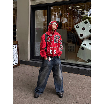 American Star Letter Print Hooded Parker