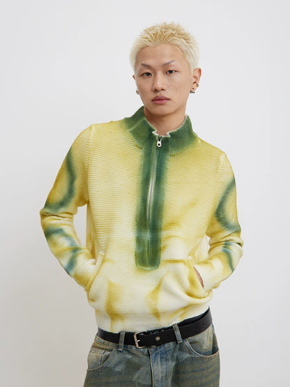 Half-Zip Fade Sweater