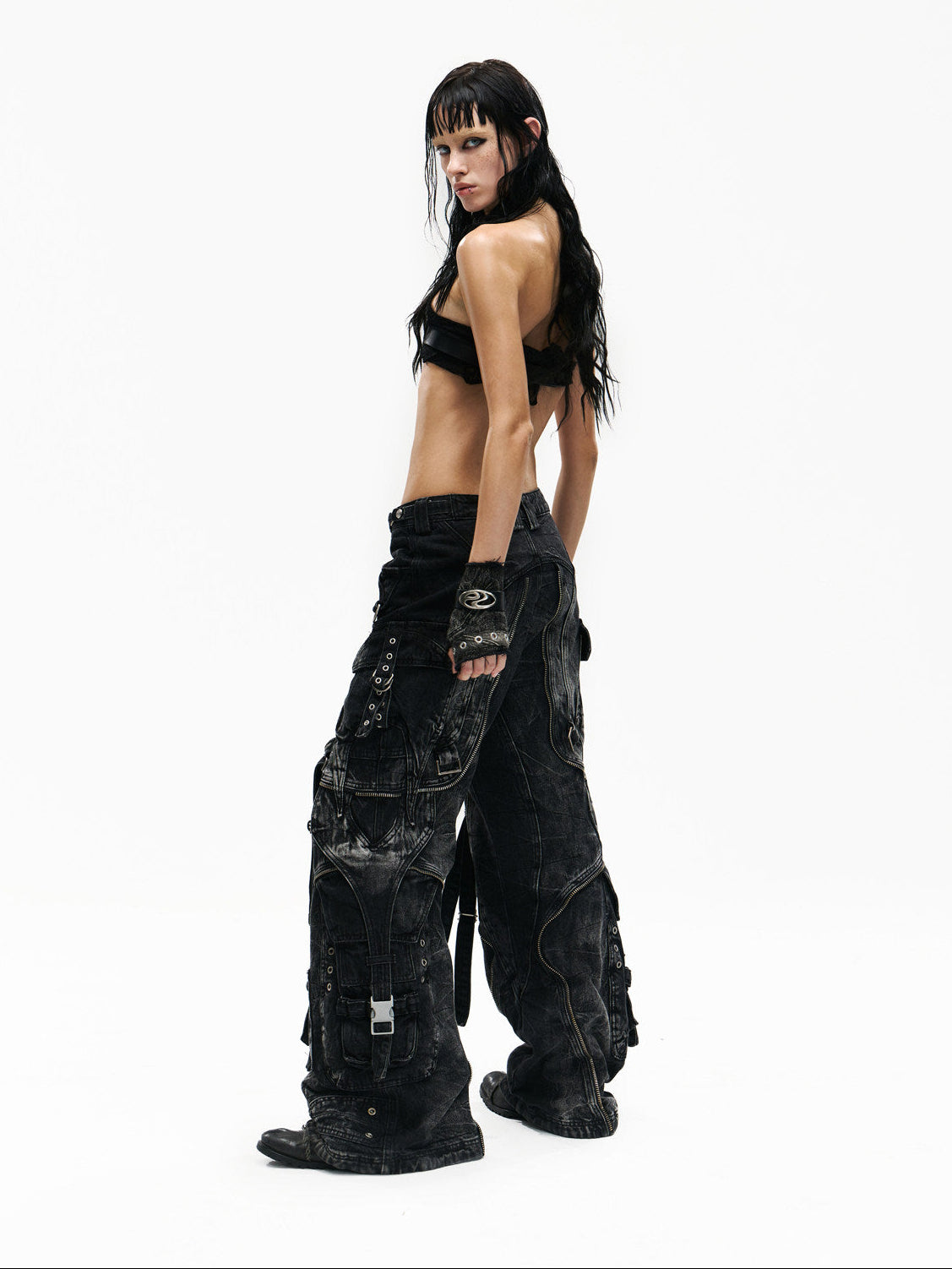 Tactical Work Jeans with adjustable straps