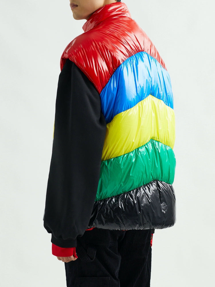 Multicolor Quilted Panel Vest Men