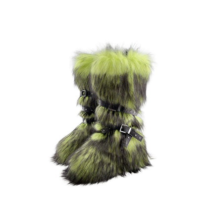 Mid-leg riveted boots fried street  boots