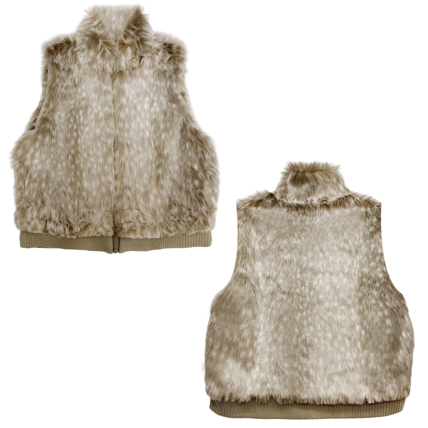 Faux Fur Leopard Print Vest
