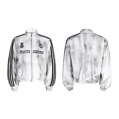 American spray dirty distressed stand-up collar jacket trend