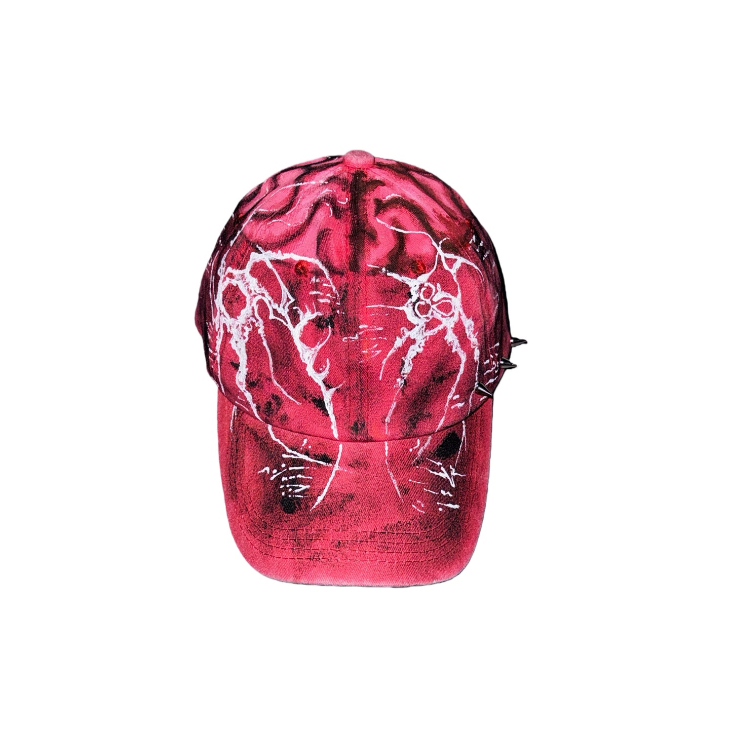 Hand Painted Rivet Graphic Baseball Cap