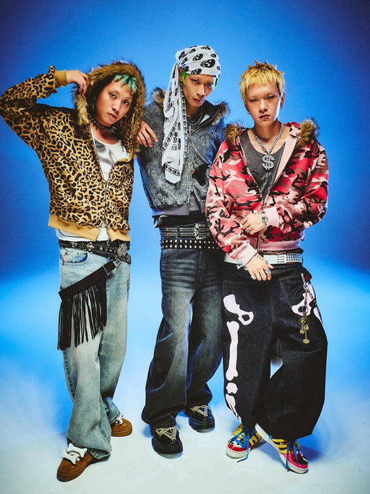 Detachable Collar Zip Loose Jacket